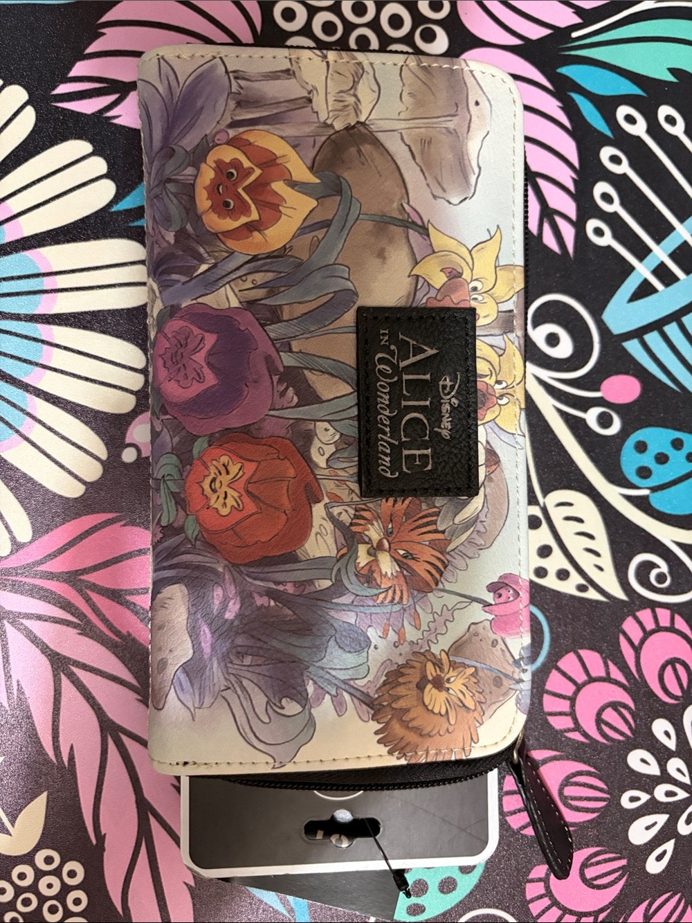Disney Alice in Wonderland Floral Zip Wallet - Multicolor